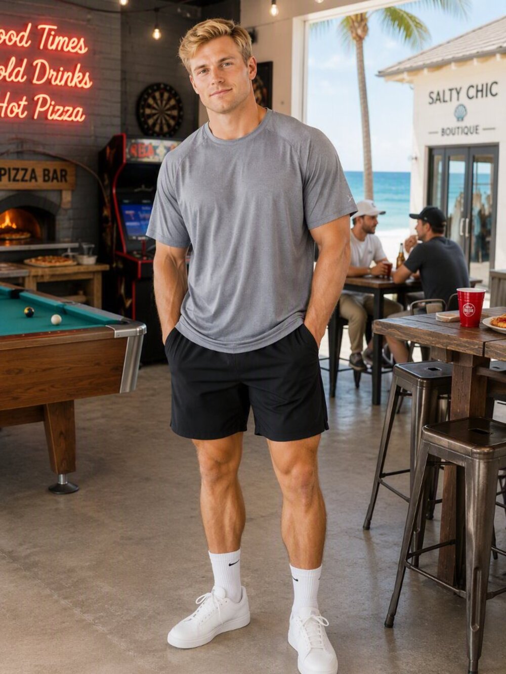 ZeroXposur Men's Light Gray Short-Sleeve Performance Tee